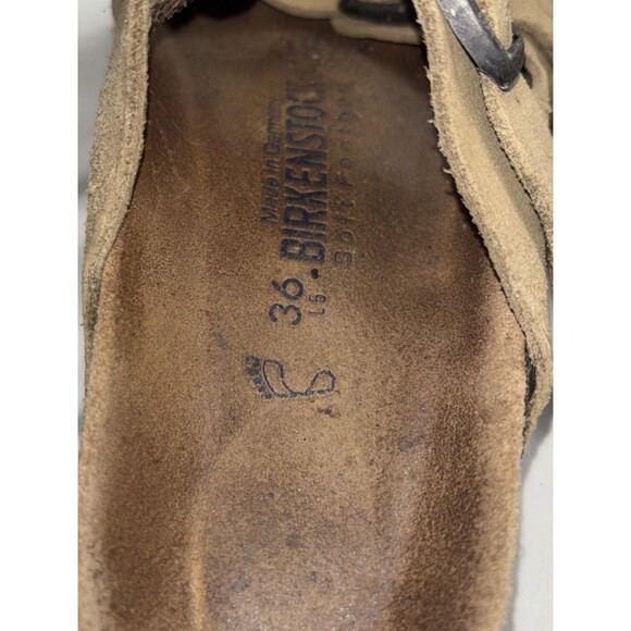 Birkenstock Arizona Stone Birkibuc Natural Leather Men's Women's Sandals EU 36 - Picture 8 of 12